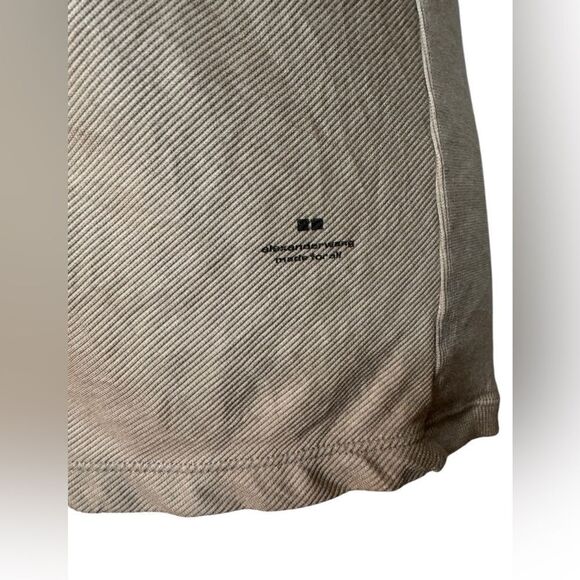 Uniqlo X Alexander Wang Tan Fitted Ribbed Top - Picture 4 of 7